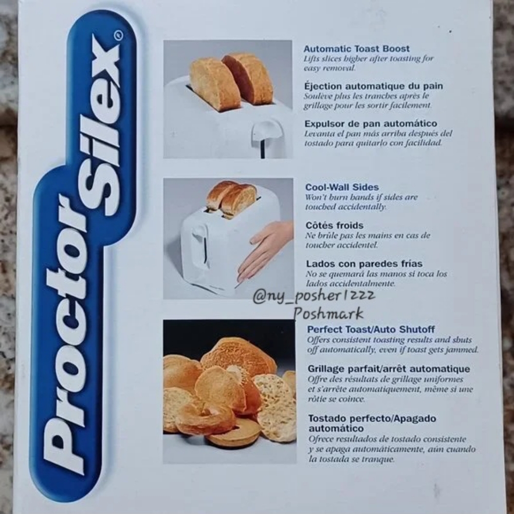 *𝓥𝓲𝓷𝓽𝓪𝓰𝓮 Proctor-Silex White Cool-Wall Toaster - Picture 6 of 7